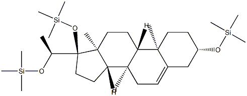 (20S)-3β,17,20-Tris(trimethylsilyloxy)pregn-5-ene Struktur