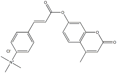 4-methylumbelliferyl-4-trimethylammonium cinnamate Struktur