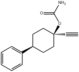 1-Ethynyl-4β-phenyl-1α-cyclohexanol carbamate Struktur