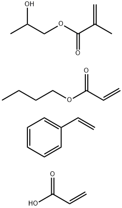 2-Propenoic acid, 2-methyl-, 2-hydroxypropyl ester, polymer with butyl 2-propenoate, ethenylbenzene and 2-propenoic acid Struktur