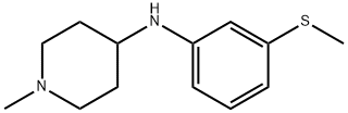 1-methyl-N-[3-(methylsulfanyl)phenyl]piperidin-4-amine Struktur