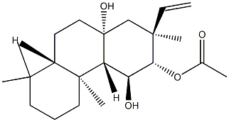 8,11-Dihydroxypimar-15-en-12-yl acetate Struktur