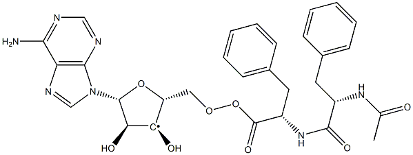 3'-O-(N-acetylphenylalanylphenylalanine)adenosine Struktur