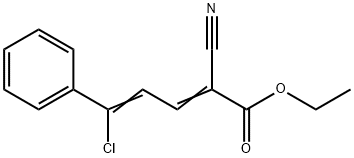 ethyl 5-chloro-2-cyano-5-phenyl-2,4-pentadienoate Struktur