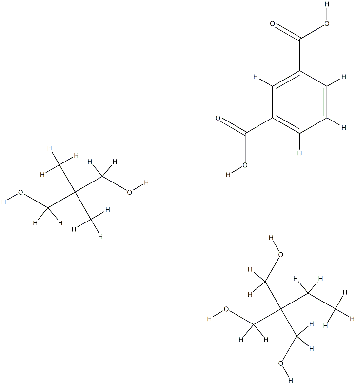 1,3-Benzenedicarboxylic acid, polymer with 2,2-dimethyl-1,3-propanediol and 2-ethyl-2-(hydroxymethyl)-1,3-propanediol Struktur