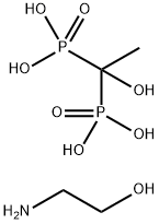 Phosphonic acid, (1-hydroxyethylidene)bis-, compd. with 2-aminoethanol Struktur