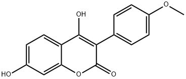 4,7-dihydroxy-3-(4-methoxyphenyl)-2H-chromen-2-one Struktur