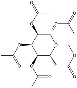 β-D-Allopyranose pentaacetate Struktur