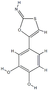 1,2-Benzenediol,4-(2-imino-1,3-oxathiol-5-yl)-(9CI) Struktur