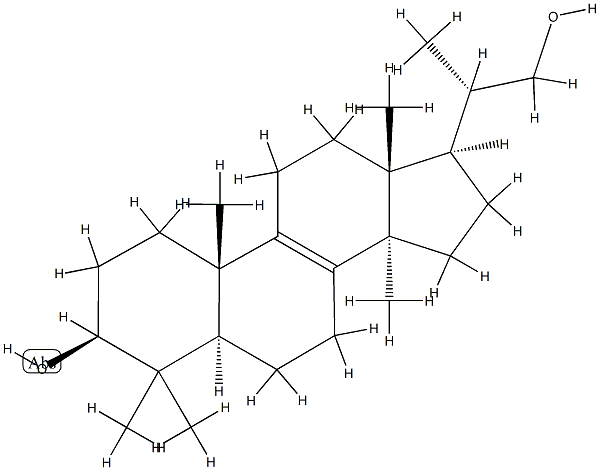 23,24,25,26,27-Pentanor-5α-lanosta-8-ene-3β,22-diol Struktur