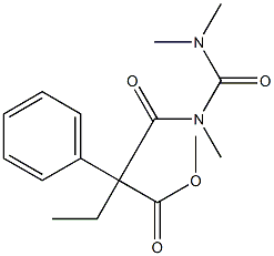 α-[[[(Dimethylamino)carbonyl](methyl)amino]carbonyl]-α-ethylbenzeneacetic acid methyl ester Struktur