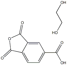 5-Isobenzofurancarboxylic acid, 1,3-dihydro-1,3-dioxo-, polymer with 1,2-ethanediol Struktur