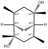 Bicyclo[3.3.1]nonane-2,6-diol, 2,4,6,8-tetramethyl-, (1R,2S,4S,5R,6S,8S)-rel- (9CI) Struktur