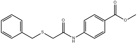 methyl 4-{[(benzylsulfanyl)acetyl]amino}benzoate Struktur