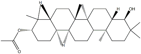 (8α,9β,13α,14β,17α,18β)-21,21-Dimethyl-29,30-dinorgammacerane-3β,22α-diol 3-acetate Struktur