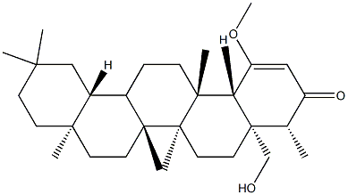 24-Hydroxy-1-methoxy-D:A-friedoolean-1-en-3-one Struktur