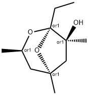 2,8-Dioxabicyclo[3.2.1]octan-7-ol,1-ethyl-3,5,7-trimethyl-,(1R,3R,5R,7S)-rel-(9CI) Struktur