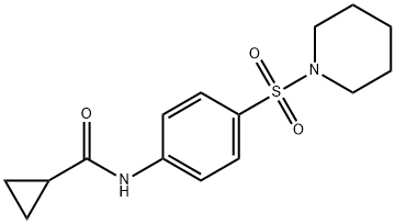 N-[4-(1-piperidinylsulfonyl)phenyl]cyclopropanecarboxamide Struktur