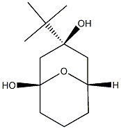 9-Oxabicyclo[3.3.1]nonane-1,3-diol, 3-(1,1-dimethylethyl)-, (1R,3S,5S)-rel- (9CI) Struktur