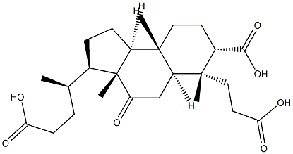 12-Oxo-3,4-seco-5β-cholane-3,4,24-trioic acid Struktur