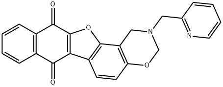 2-(pyridin-2-ylmethyl)-2,3-dihydro-1H-naphtho[2,3:2,3]benzofuro[7,6-e][1,3]oxazine-7,12-dione Struktur