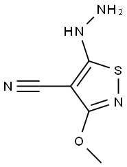 4-Isothiazolecarbonitrile,5-hydrazino-3-methoxy-(9CI) Struktur