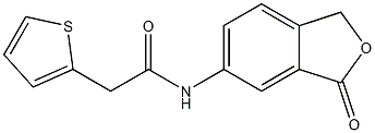 N-(3-oxo-1,3-dihydro-2-benzofuran-5-yl)-2-thien-2-ylacetamide Struktur