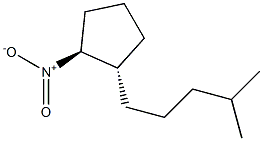 Cyclopentane, 1-(4-methylpentyl)-2-nitro-, (1R,2R)-rel-(+)- (9CI) Struktur