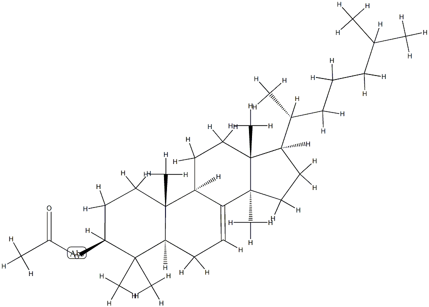 5α-Lanost-7-en-3β-ol acetate Struktur