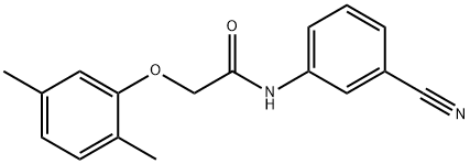 N-(3-cyanophenyl)-2-(2,5-dimethylphenoxy)acetamide Struktur