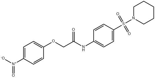 2-(4-nitrophenoxy)-N-[4-(1-piperidinylsulfonyl)phenyl]acetamide Struktur