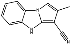 4H-Pyrrolo[1,2-a]benzimidazole-3-carbonitrile,2-methyl-(9CI) Struktur