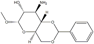 Methyl 3-amino-4-O,6-O-benzylidene-3-deoxy-α-D-glucopyranoside Struktur