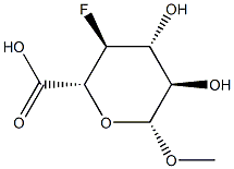 ba-D-Glucopyranosiduronic acid, methyl 4-deoxy-4-fluoro- (9CI) Struktur