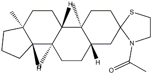 3'-Acetylspiro[5α-androstane-3,2'-thiazolidine] Struktur