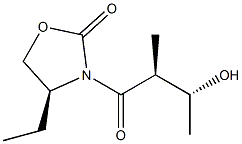 2-Oxazolidinone,4-ethyl-3-[(2R,3S)-3-hydroxy-2-methyl-1-oxobutyl]-,(4R)-rel-(9CI) Struktur