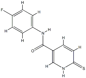 3-Pyridinecarboxamide,N-(4-fluorophenyl)-1,6-dihydro-6-thioxo-(9CI) Struktur