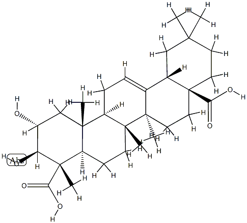 2α,3β-Dihydroxy-5α-olean-12-ene-23,28-dioic acid Struktur