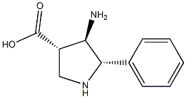 3-Pyrrolidinecarboxylicacid,4-amino-5-phenyl-,(3R,4S,5R)-rel-(9CI) Struktur