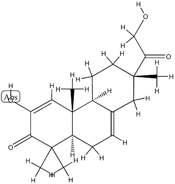 [13S,(-)]-2,16-Dihydroxypimara-1,7-diene-3,15-dione Struktur