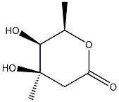 D-lyxo-Hexonic acid, 2,6-dideoxy-3-C-methyl-, delta-lactone (9CI) Struktur