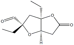 D-lyxo-Hepturonic acid, 2,5-anhydro-3,6-dideoxy-2,4-di-C-ethyl-, gamma-lactone (9CI) Struktur