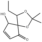 1,3-Dioxaspiro[4.4]non-7-en-6-one,4-ethyl-9-hydroxy-2,2-dimethyl-(9CI) Struktur