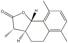 (3S,3aβ,9bα)-3a,4,5,9b-Tetrahydro-3β,6,9-trimethylnaphtho[1,2-b]furan-2(3H)-one Struktur