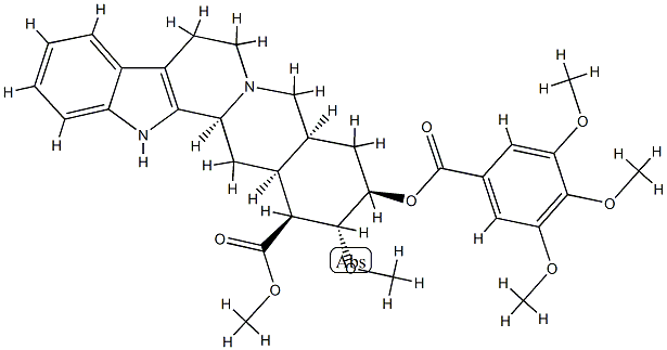 (20α)-17α-Methoxy-18β-[(3,4,5-trimethoxybenzoyl)oxy]yohimban-16β-carboxylic acid methyl ester Struktur