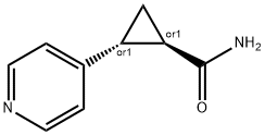 Cyclopropanecarboxamide, 2-(4-pyridinyl)-, (1R,2R)-rel- (9CI) Struktur