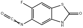 2(3H)-Benzothiazolone,6-fluoro-5-isocyanato-(9CI) Struktur