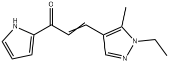 2-Propen-1-one,3-(1-ethyl-5-methyl-1H-pyrazol-4-yl)-1-(1H-pyrrol-2-yl)-(9CI) Struktur