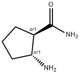 Cyclopentanecarboxamide, 2-amino-, (1R,2R)-rel- (9CI) Struktur