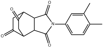 4-(3,4-dimethylphenyl)-4-azatricyclo[5.2.2.0~2,6~]undecane-3,5,8,10-tetrone Struktur